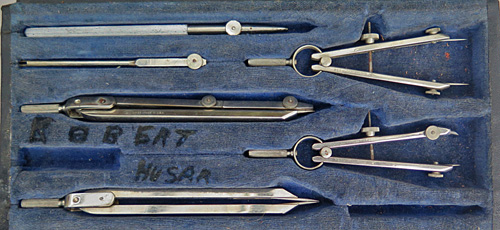 COMPASS (BRAND) DRAFTING SET. VERY CLEAN AND COMPLETE